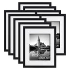 HEART ART 16x20 Picture Frame Set of 9,Display 16 x 20 Frame For 11x14 Picture Frame With Mat,16 by 20 Picture Frame For Wall,Ga