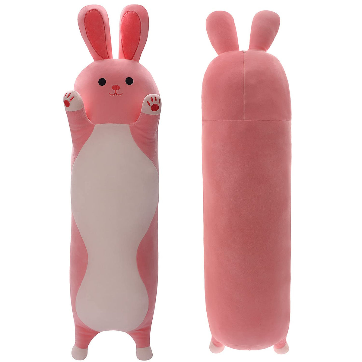 Yeqivo Long Rabbit Plush Pillow, Soft Pink Rabbit Stuffed Animal Cute Bunny Plush Toy Rabbits Hugging Plush Pillow for Kids(Pink