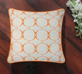 Sajavat Home Cotton Printed Cushion Cover 22X22 Inches Orange (Pack Of 1)