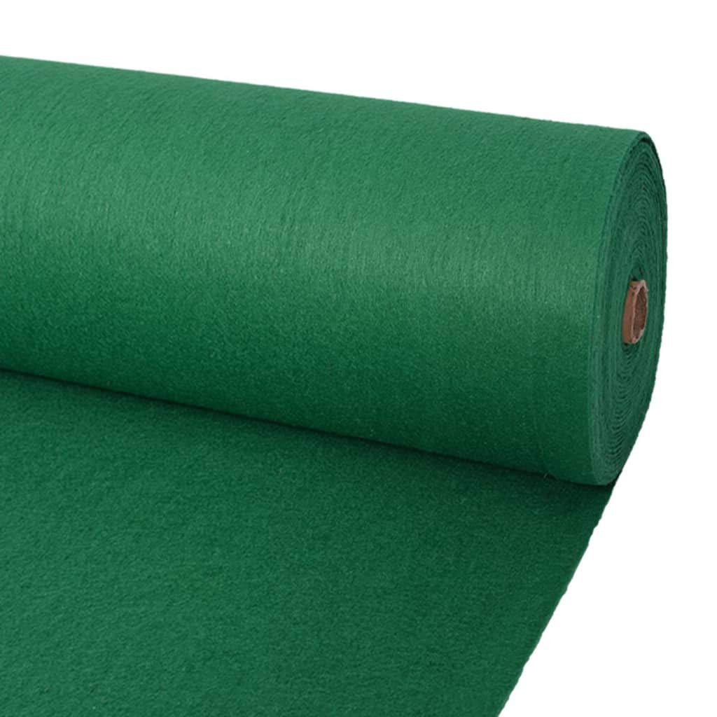 vidaXL Exhibition Carpet Rib Event Floor Covering Reusable Carpet Rib Carpet Durable Reusable Easy to Clean Wedding Party 39.4&quot;x472.4&quot; Green