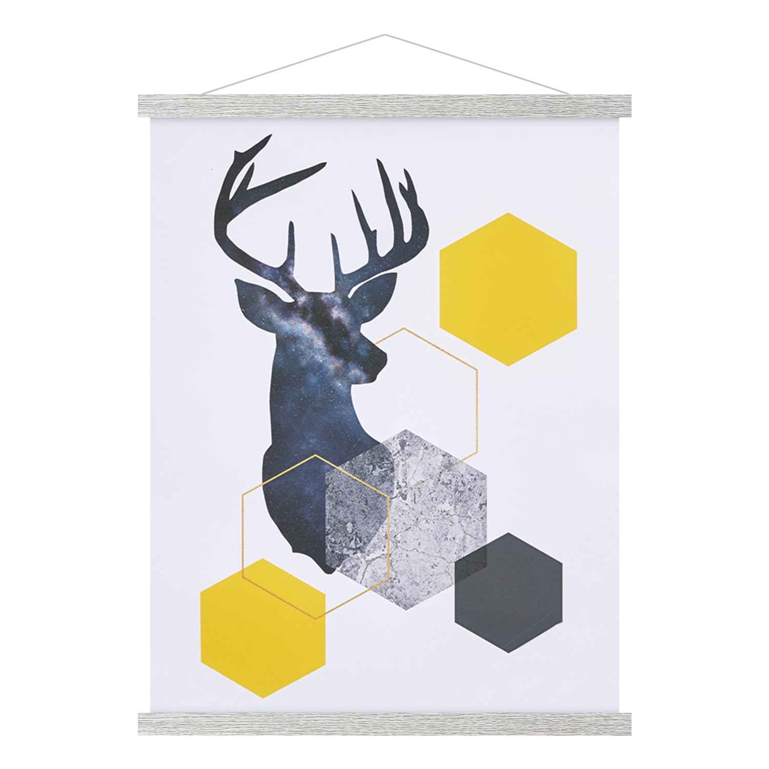 Benjia Magnetic Poster Hanger, 14x22 14x20 14x24 Poster Frame Wood Wooden Magnet Print Posters Dowel Scroll Hanger Hangers Hangi