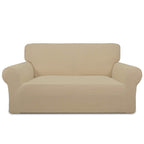 Purefit Stretch Loveseat Sofa Slipcover – Spandex Jacquard Non Slip Soft Couch Sofa Cover, Washable Furniture Protector With Non Skid Foam And Elastic Bottom For Kids (Loveseat, Sand)