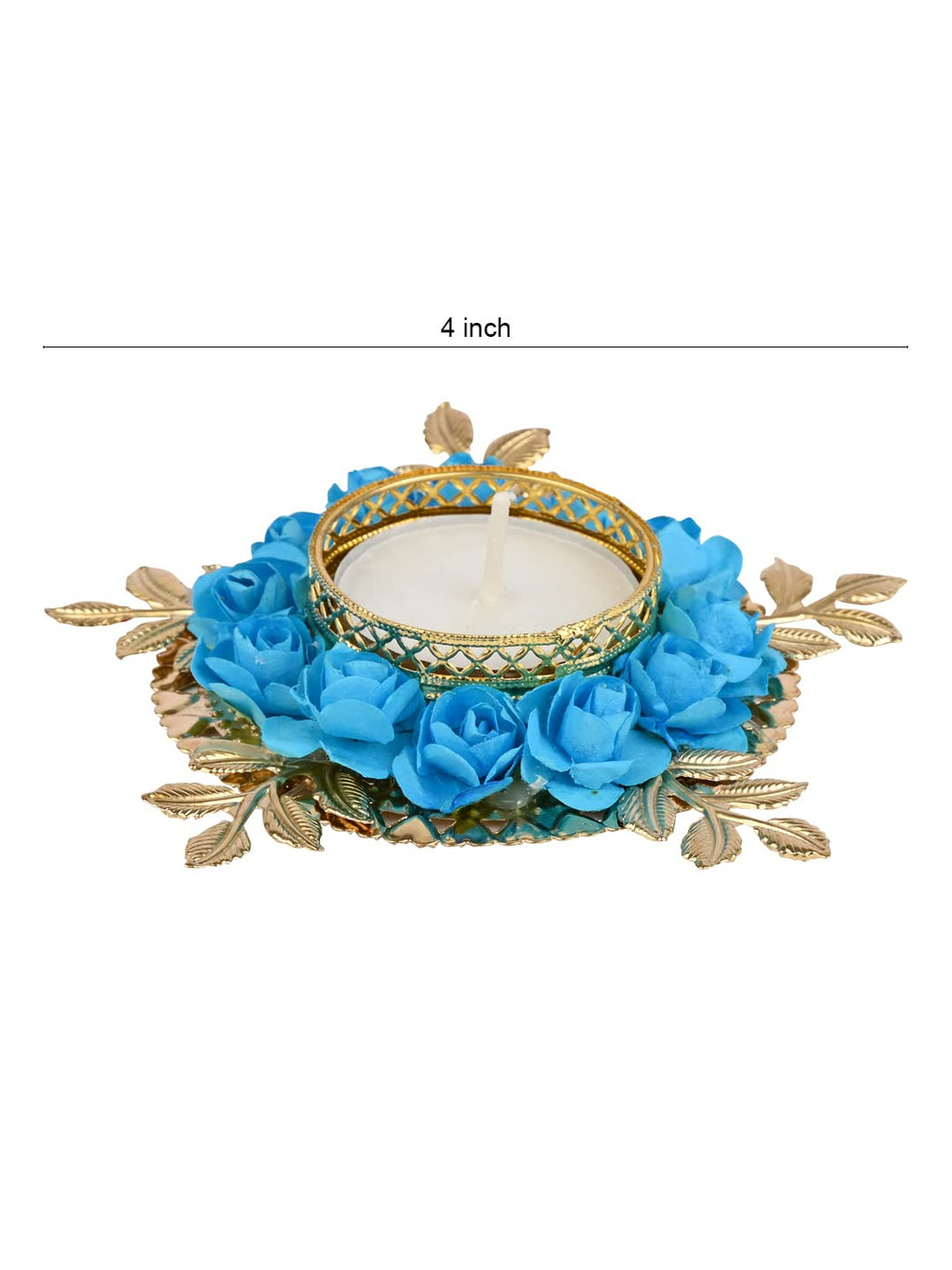 I Jewels Handmade Floral Design Set Of 2 Candle Stand Tealight Holder For Diwali Christmas Festival Decorations Lighting Accesso