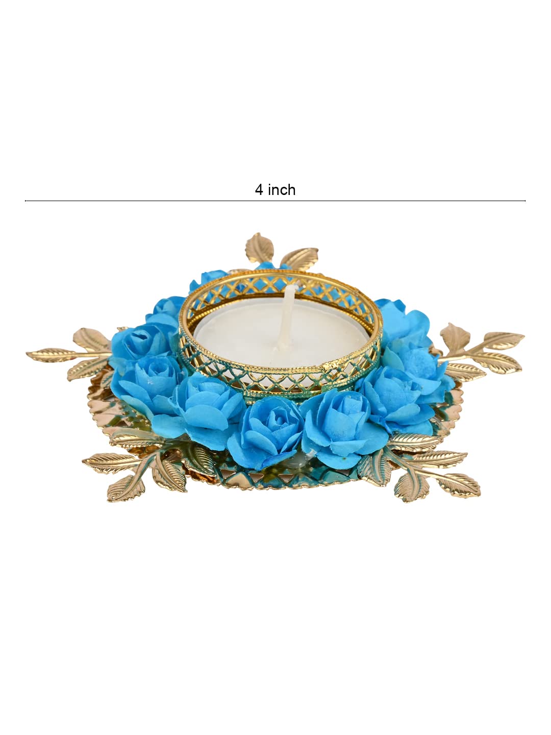 I Jewels Handmade Floral Design Set Of 2 Candle Stand Tealight Holder For Diwali Christmas Festival Decorations Lighting Accesso