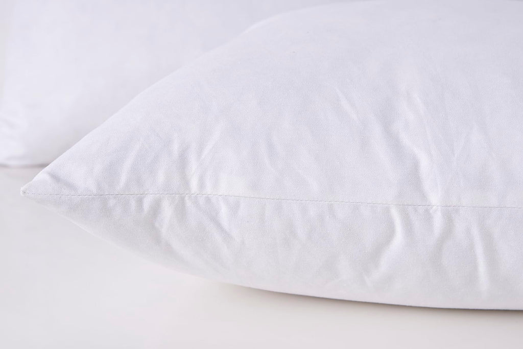 Homesjun Throw Pillow Inserts Down Feather Pillows Inserts Bed And Couch Pillows Cotton Cover, 28X28 Inches