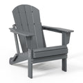 Westintrends Outdoor Adirondack Chair, Plastic Fire Pit Chair, Weather Resistant Folding Patio Lawn Chair For Outside Deck Garden Backyard Balcony, Gray