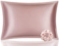 Disangni 100% Mulberry Silk Pillowcase,For Hair And Skin, Envelope Type, Silk Pillowcase One Side,Real Silk Pillowcase (Pink, 1