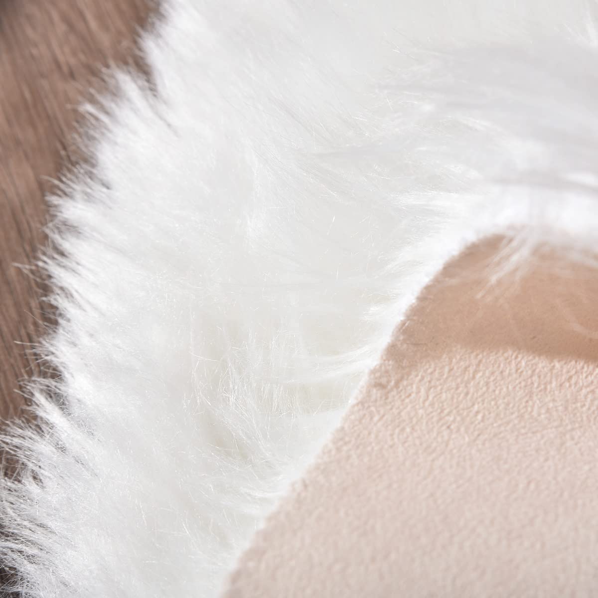 Orinova White Faux Sheepskin Fuzzy Fur Rugs For Bedroom Small Machine Washable Fluffy Area Rugs For Living Room 2X4 Shag Nursery