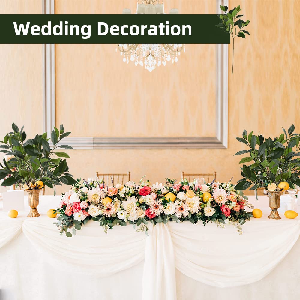 Lueyao Artificial Greenery Stems Plants Faux Leaf Green Fake Green Branches Bushes Shrubs For Vase Bouquets Home Office Decor 2