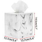 Sumnacon Resin Square Tissue Box Cover - Stylish Cube Tissue Box Holder With Open Bottom, Decorative Tissue Holder For Bathroom