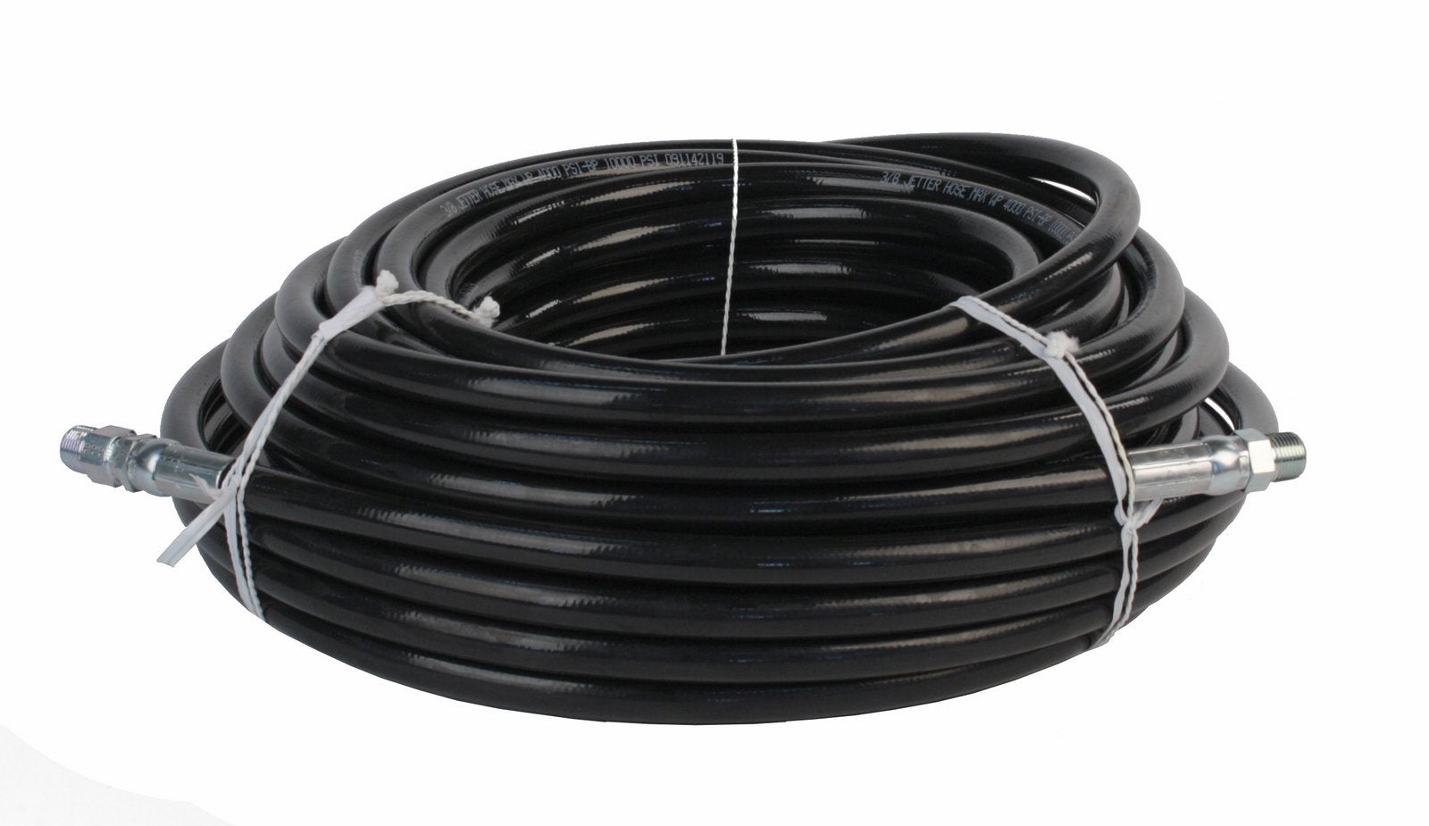 Schieffer 4000 Psi 3/8In. X 100Ft. Thermoplastic Black Sewer Jetter Hose With Mpt 3/8In. Soild & Swivel Ends