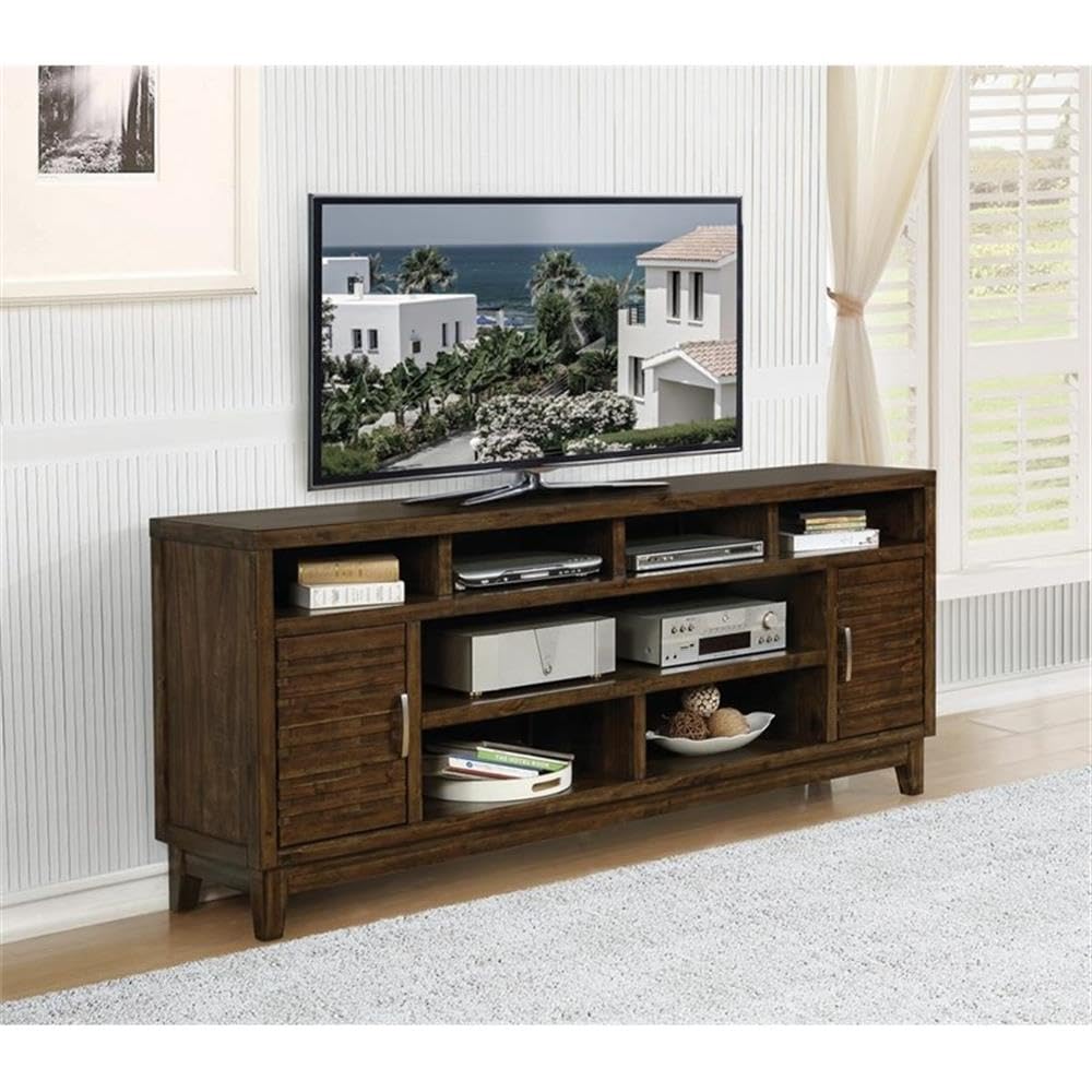 Coaster Home Furnishings 2-Door Rectangular Rustic Mindy TV Console, Brown (704243)