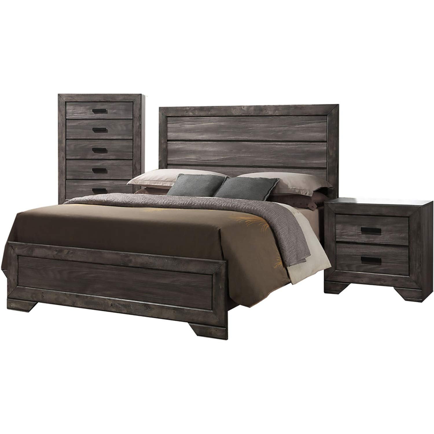 Cambridge Drexel 3Pc Bedroom Suite: King Bed, Chest, Nightstand, 98116A3K1-Wg,3-Piece King Set
