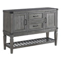 Intercon Foundry 54" Wide Server with 2 Cabinets, 2 Drawers, and Shelf, Brushed Pewter Sideboards