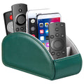 Remote Control Holder, Leather 5 Rooms Desk Organizer And Decorations For Living Room, Bedside Storage Remotes Caddy For Tv Cont