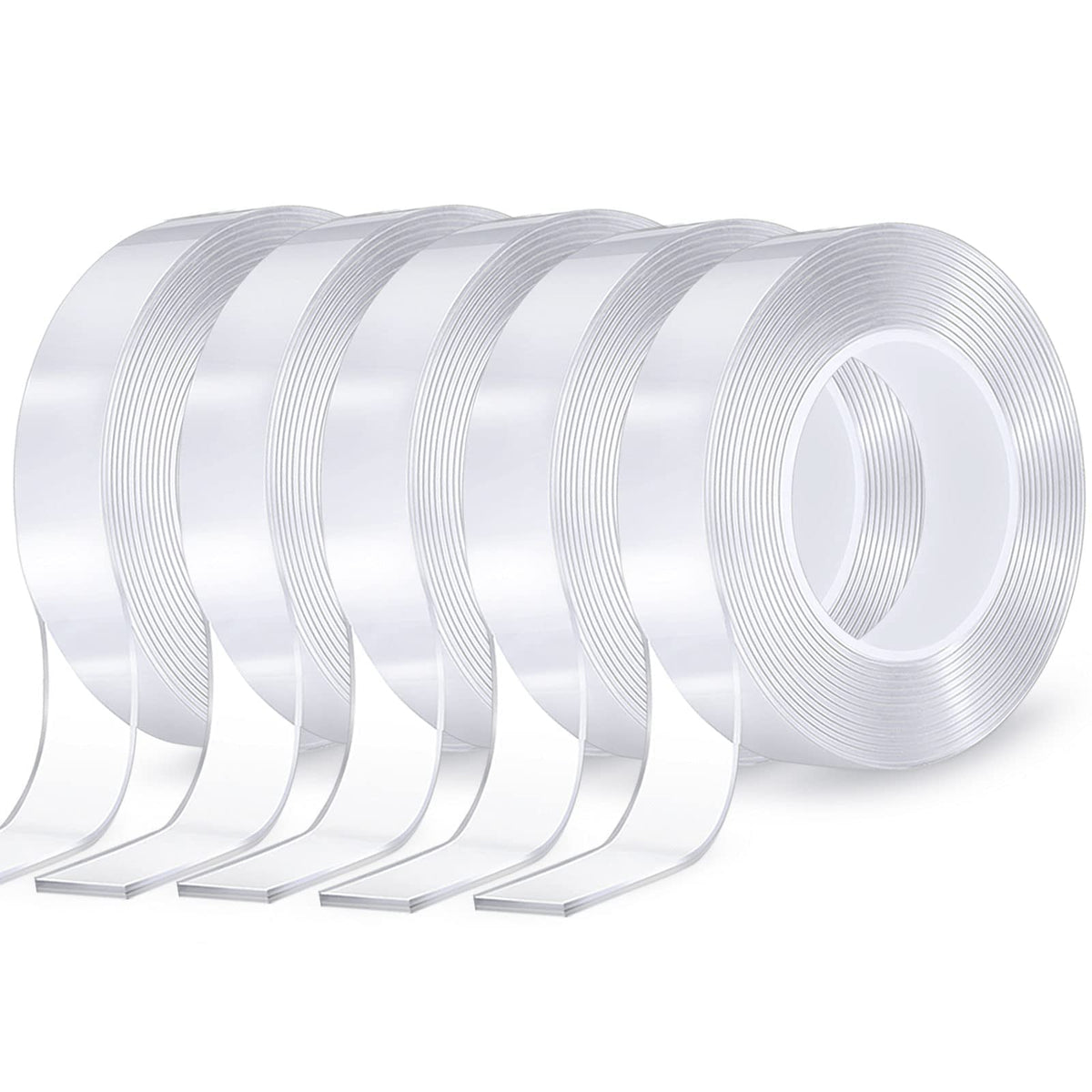 Zmuaxuan Nano Tape Adhesive Reusable,Double Sided Mounting Tape Heavy Duty Removable,Picture Hanging Strips Poster Putty,Clear T