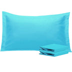 Ntbay 100% Brushed Microfiber King Pillow Shams Set Of 2, Super Soft And Cozy, Wrinkle, Fade, Stain Resistant 20X36 Inches Oxford Pillowcases, Blue