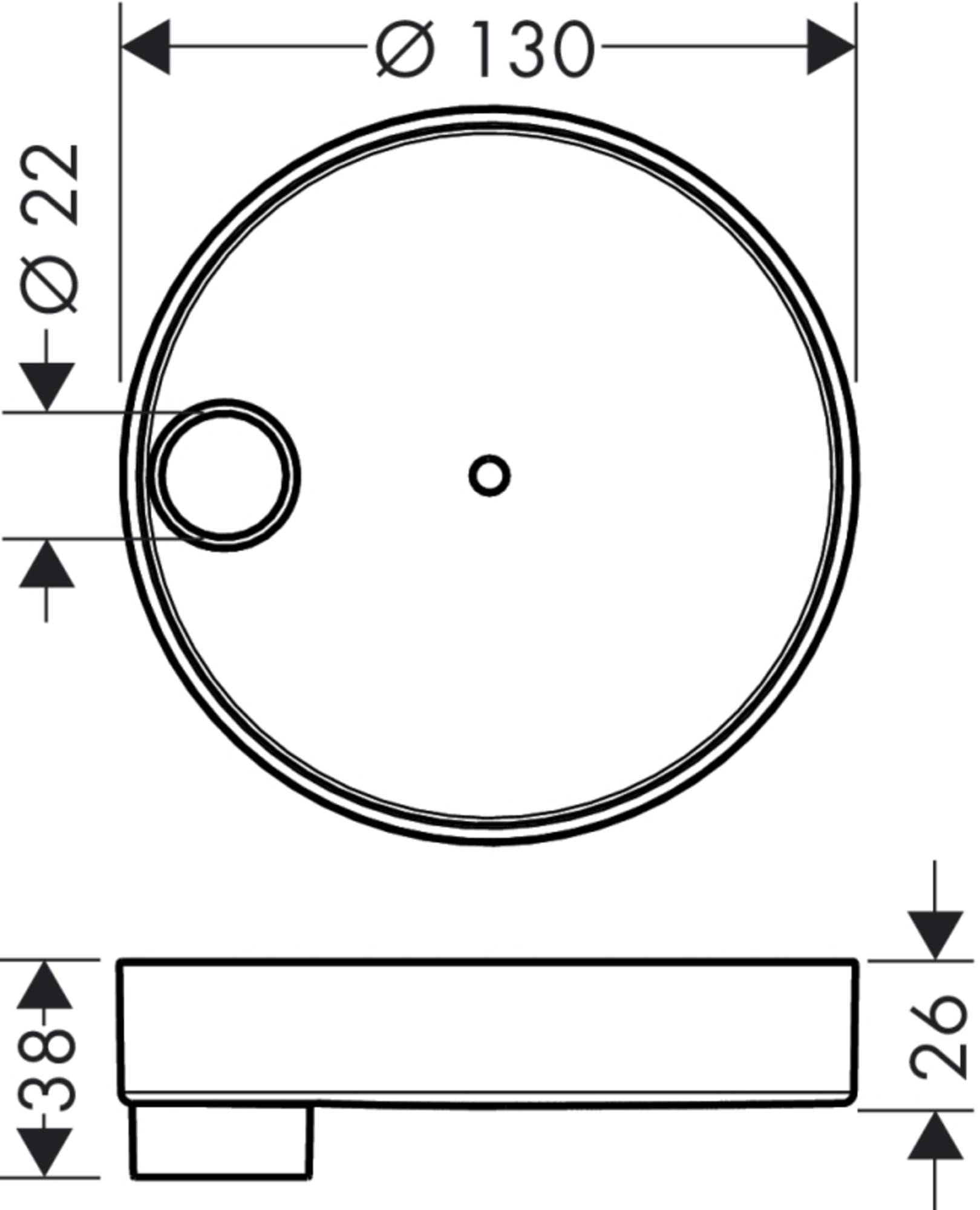 Hansgrohe Soap Dish Puro Easy Install 1-Inch Modern Accessories In Chrome, 28679000