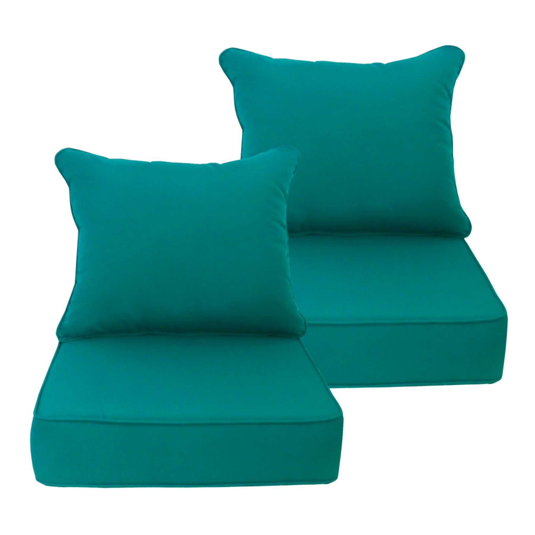 Hdznvf In/Outdoor Peacock Green Outdoor Deep Seat Patio Cushions 24X24 Inch Patio Furniture Cushions,Fade Resistant, Deep Seat B