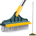 Darnex Bathroom Cleaning Wiper with Brush 3in1 Bathroom CleaningBrush with WiperLong Handle 180 Rotate Toilet Brush,Tiles Cle