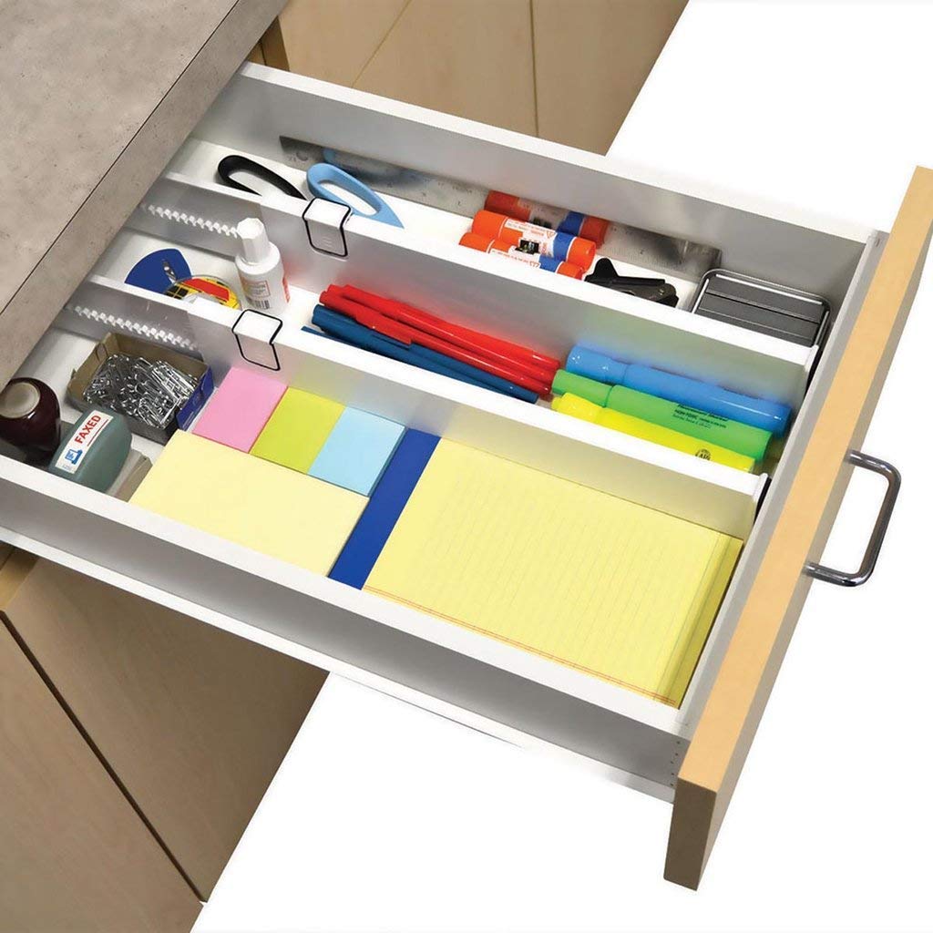Divider 2 Pack Expandable Dresser Drawer Organizers, AntiScratch Foam Edges  Adjustable Drawer Organization Separators For Kit
