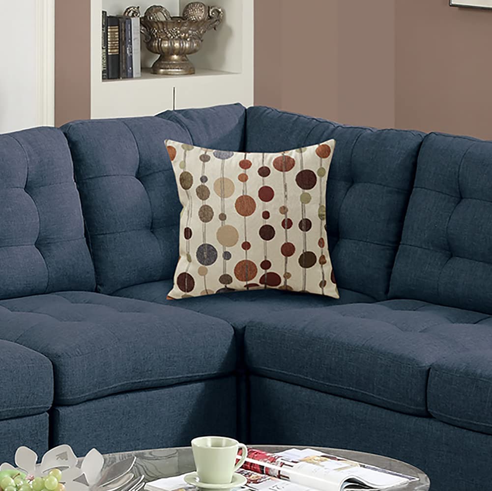 simple relax 4 Piece Linen-Like Fabric Modular Sectional Sofa, Navy