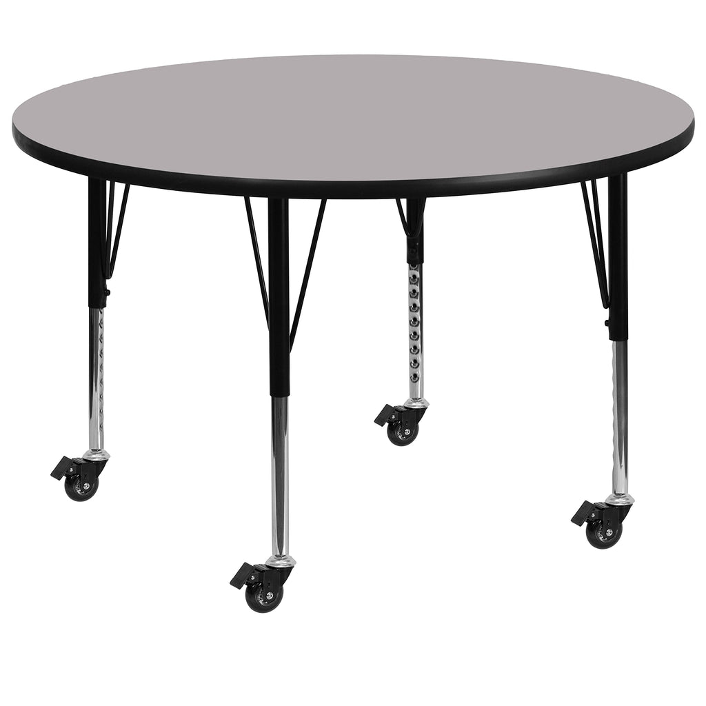 Flash Furniture 48 Rnd Grey Activity Table, Gray