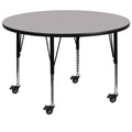 Flash Furniture 48 Rnd Grey Activity Table, Gray
