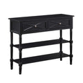 Convenience Concepts Country Oxford 2-Drawer Console Table, Black