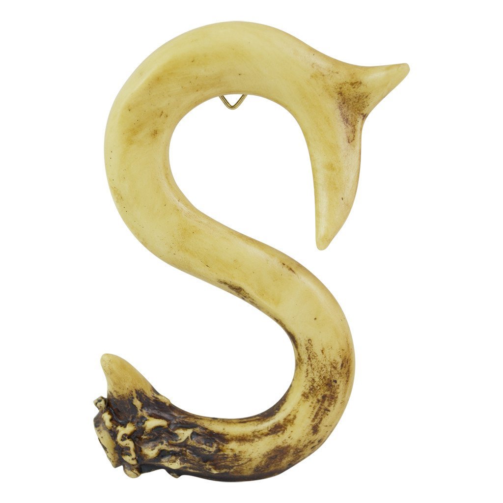 Pine Ridge Personalized Name Art 6 Antler Letter S Home Decor - 3D Western Decorative Hanging Wall Letters Decorations Deer Antl