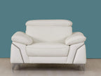 HomeRoots 31' Fashionable White Leather Chair