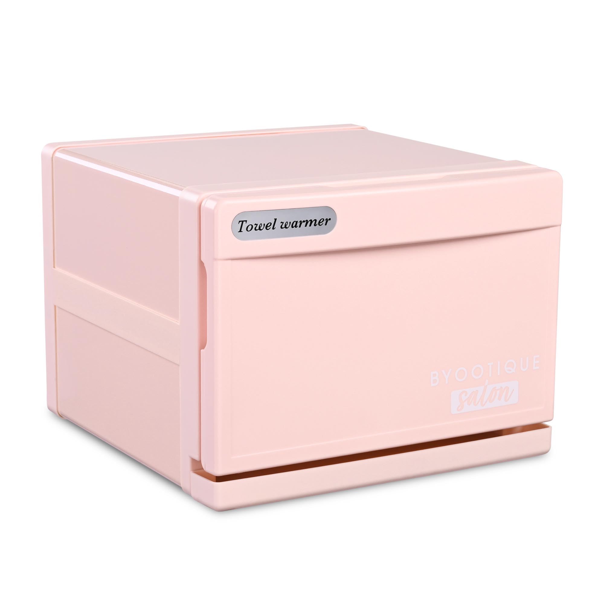 BYOOTIQUE Hot Towel Warmer Cabinet, 8L Pink Towel Warmer, 2in1 Professional Heating Towel Machine for Facial Spa, Mobile Massage