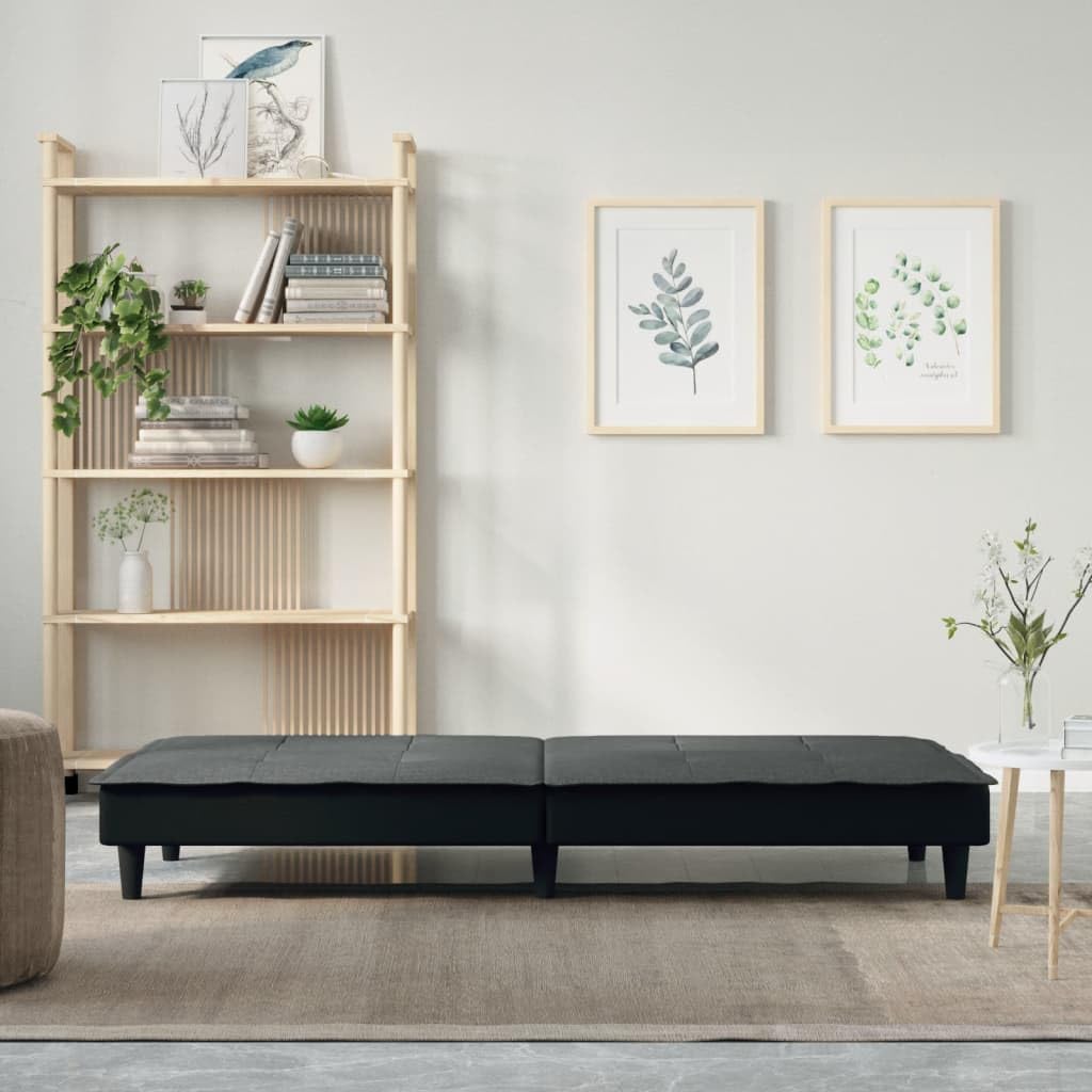 vidaXL Modern Sofa Bed - Dark Gray Fabric, Quickly Converts from Sofa to Bed, Perfect for Living Room, Guest Room or Office, California Prop 65 Compliant