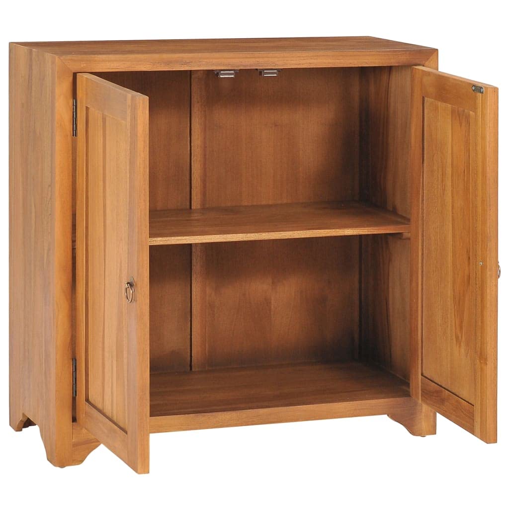 vidaXL Solid Teak Wood Cabinet - Farmhouse Style Cabinet in Brown - Provides Ample Storage Space - Durable and Long-Lasting - 27.6&quot;x11.8&quot;x27.6&quot;