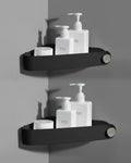 Sotfamily Shower Caddy Corner, 2 Pack Adhesive Corner Shower Shelves for inside Shower, Plastic Shower Organizer for Bathroom St
