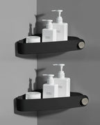 Sotfamily Shower Caddy Corner, 2 Pack Adhesive Corner Shower Shelves for inside Shower, Plastic Shower Organizer for Bathroom St