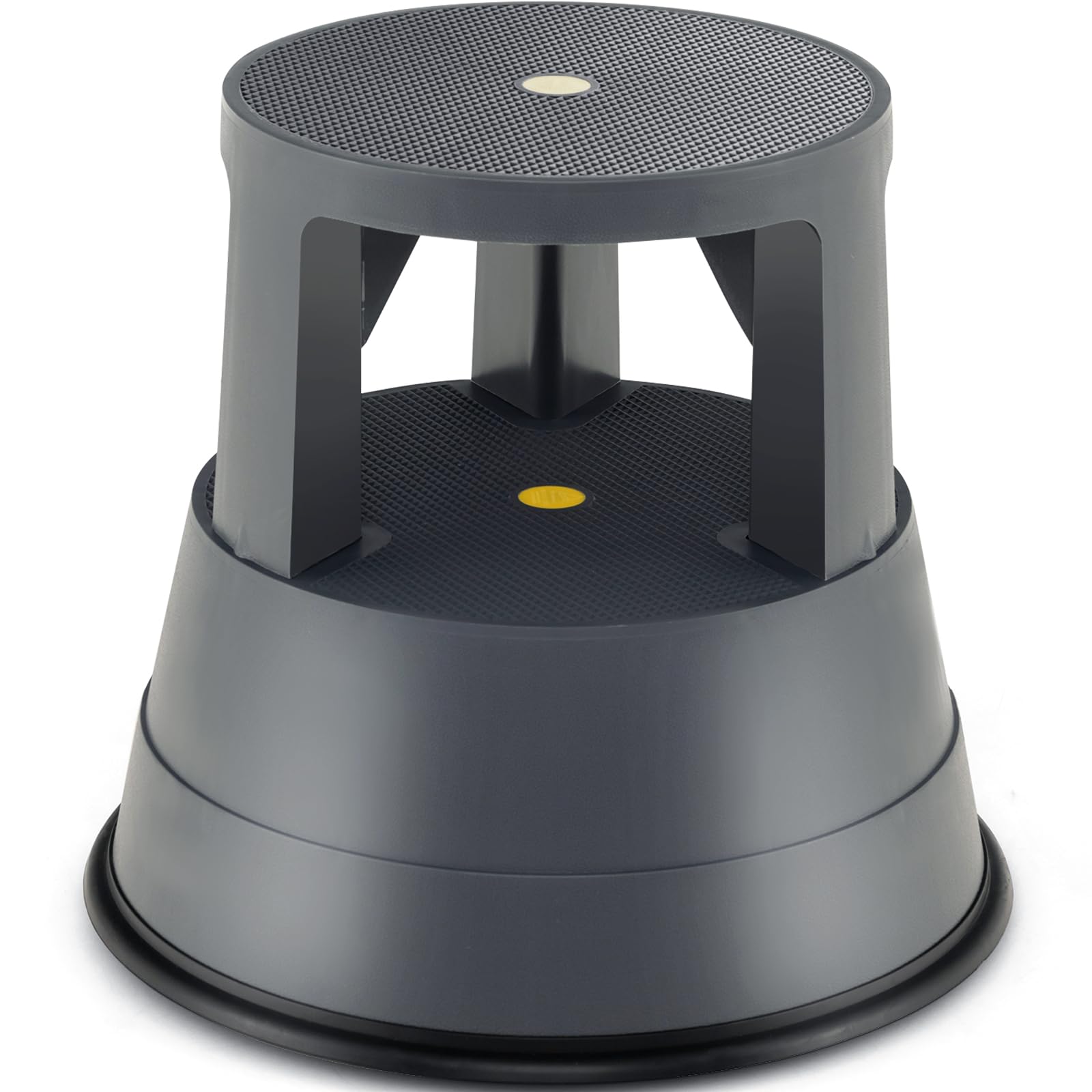 Giantex Rolling Step Stool, Library Stool W/Non-Slip Platform, Thick Rubber Ring, Outdoor Indoor Portable Round Step Stools With