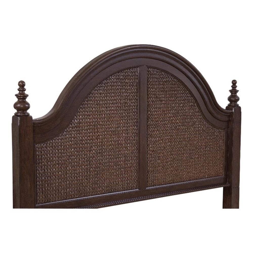 American Woodcrafters Rodanthe 82&Quot; W King Woven Wood Headboard In Tobacco Brown