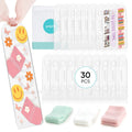 YOPPIX 6x2    Acrylic Bookmark Blanks- 30 Pieces Acrylic Bookmark Kit with 30 Pcs Ribbon for Reading Lovers DIY Crafts Hanging T