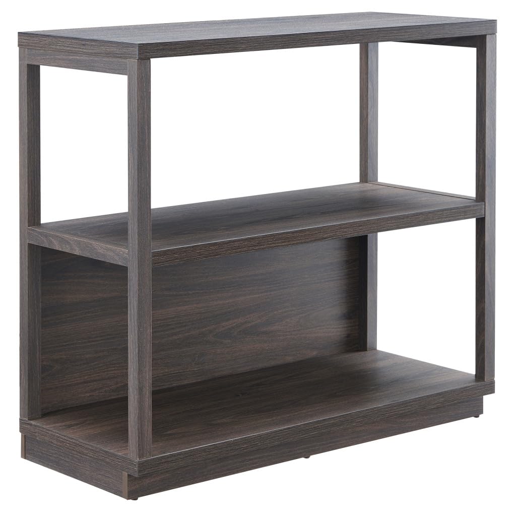 HomeRoots 527575 33 in. Brown Three Tier Standard Bookcase