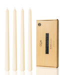 Taper Candles 10 Inch Ivory Set of 4 Unscented, Dripless, Smokeless Long Tall Tapered Candlesticks Wedding Home Decor Dinner