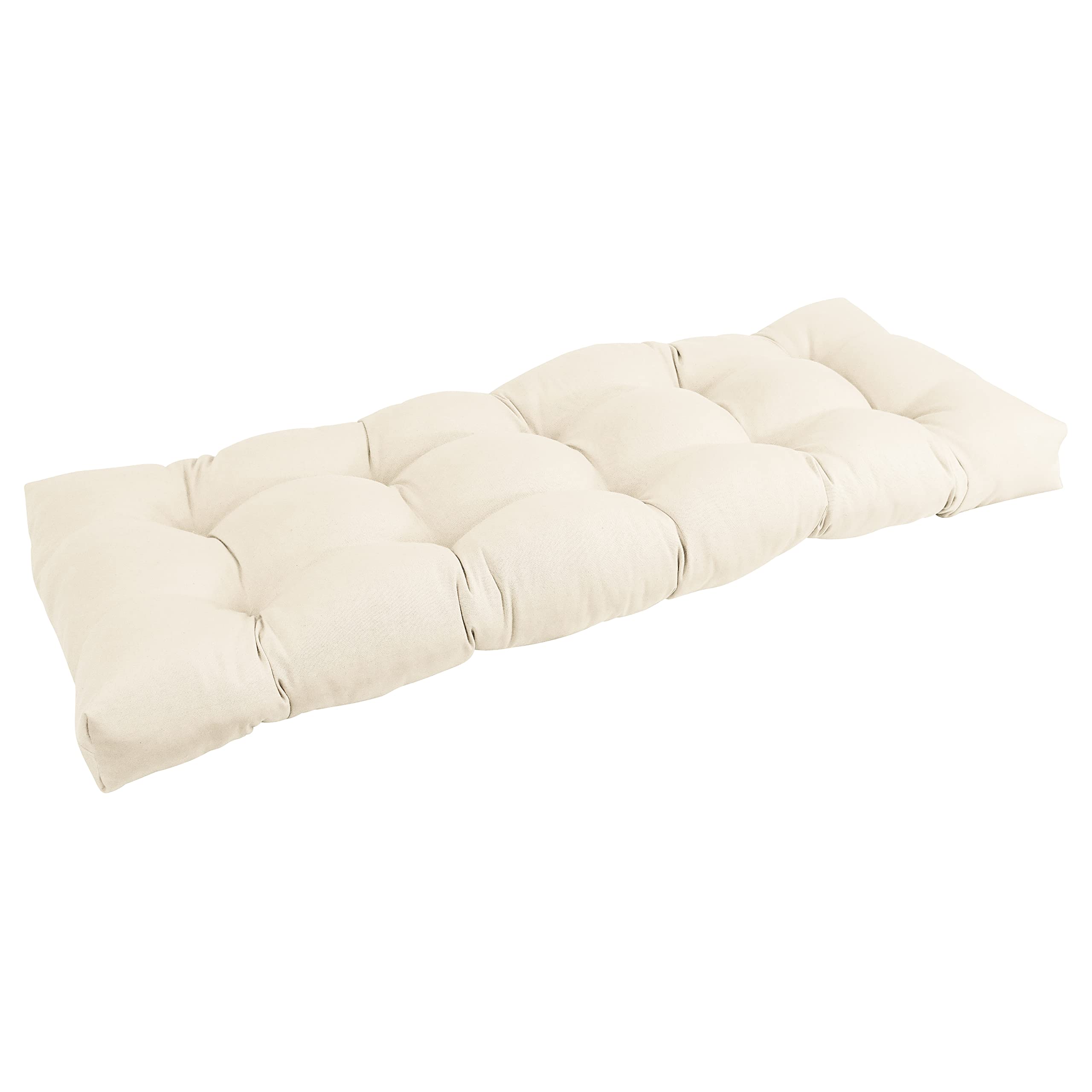 Blazing Needles Twill Tufted Bench Cushion, 51 x 19, Natural