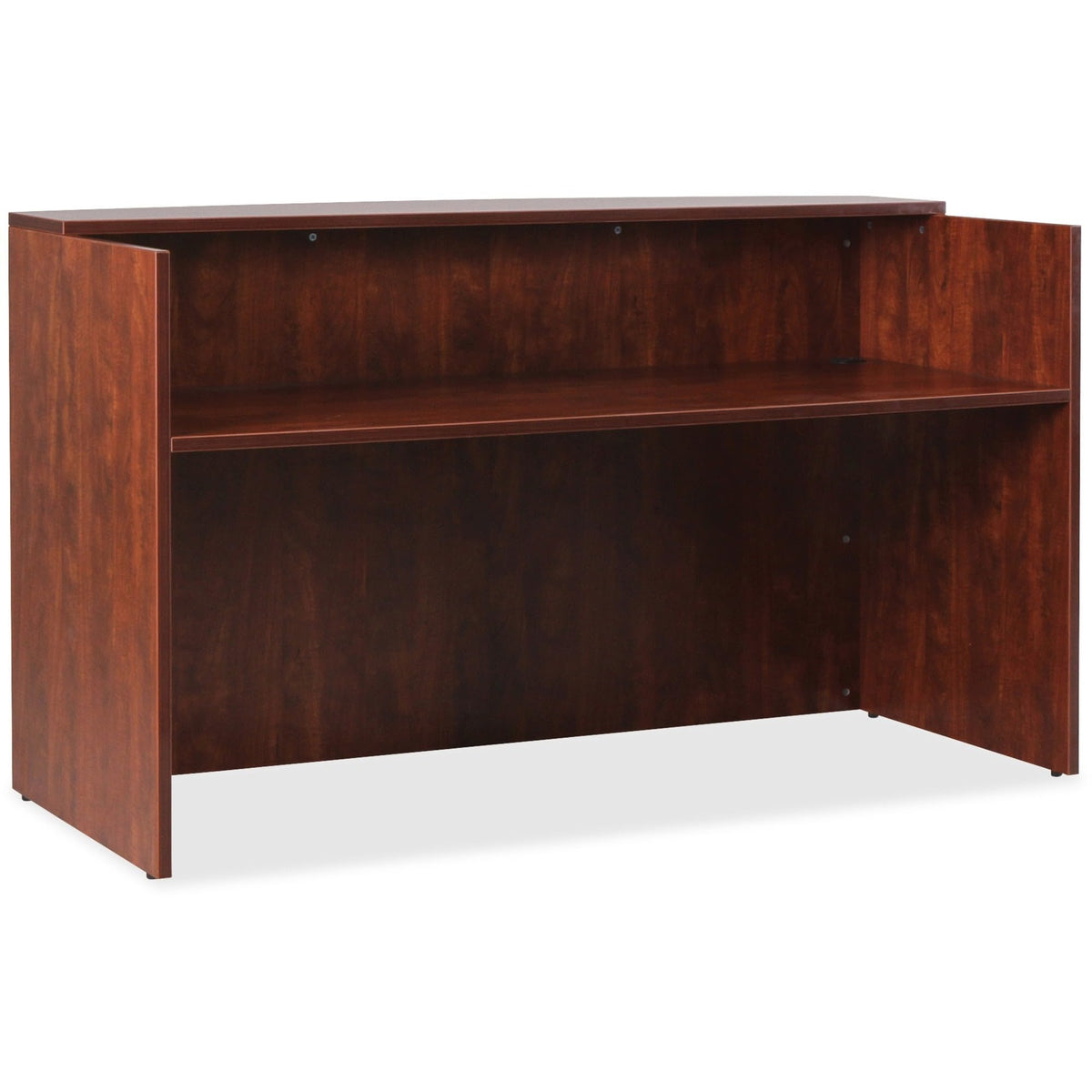 Lorell 59581 Essentials Reception Desk, Cherry Laminate