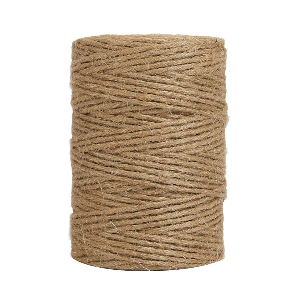 Tenn Well Jute Twine, 328Feet 2.32Mm 6Ply Natural Garden Twine, Heavy Duty Twine String For Crafts, Gift Wrapping, Gardening, Pa