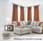 Koufall Boho Curtains 90 Inches Long,Farm House Semi Sheer Linen Terra Cotta Mexican Curtains For Living Room Bedroom 2 Panels Set,Rust Terracotta