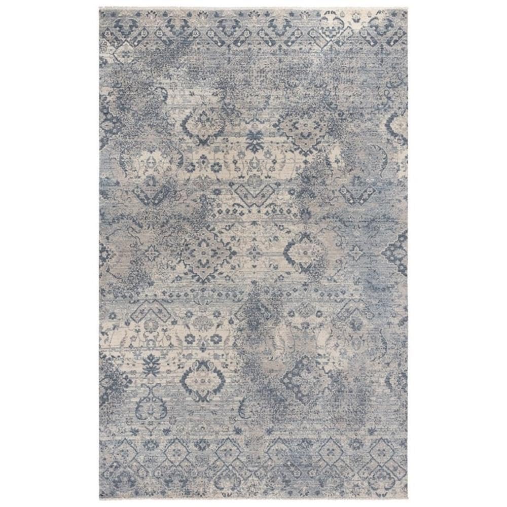 Intrepid 5' X 8' Distressed Classical Beige/Gray/Blue Hybrid Area Rug