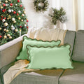 Folkulture Christmas Pillow Covers 12X20, Lumbar Pillow Decorative, Couch Pillows For Living Room, Set Of 2 Cute Outdoor Pillows