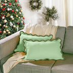 Folkulture Christmas Pillow Covers 12X20, Lumbar Pillow Decorative, Couch Pillows For Living Room, Set Of 2 Cute Outdoor Pillows