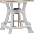 American Furniture Classics Five Piece Square Counter Height Dining Set, Weatherwood/White
