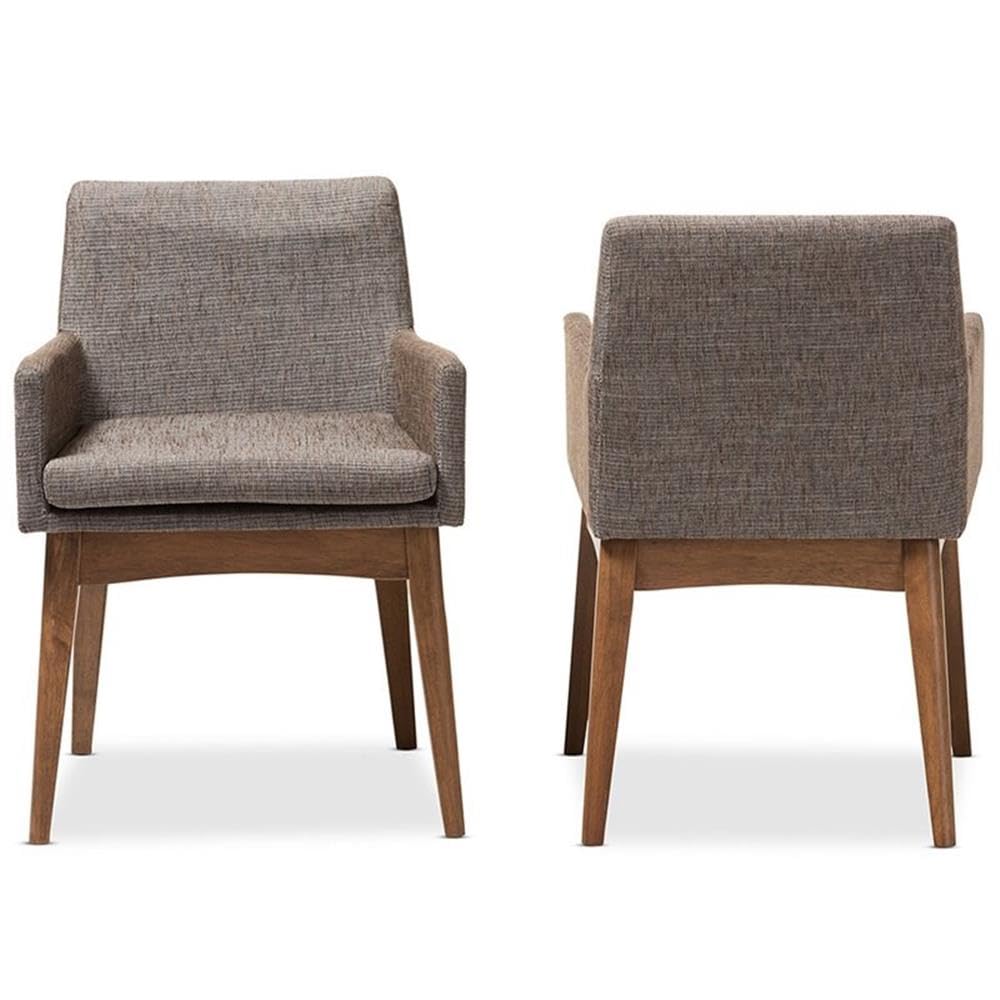 Baxton Studio Nexus Mid-Century Modern Fabric Upholstered Arm Chair